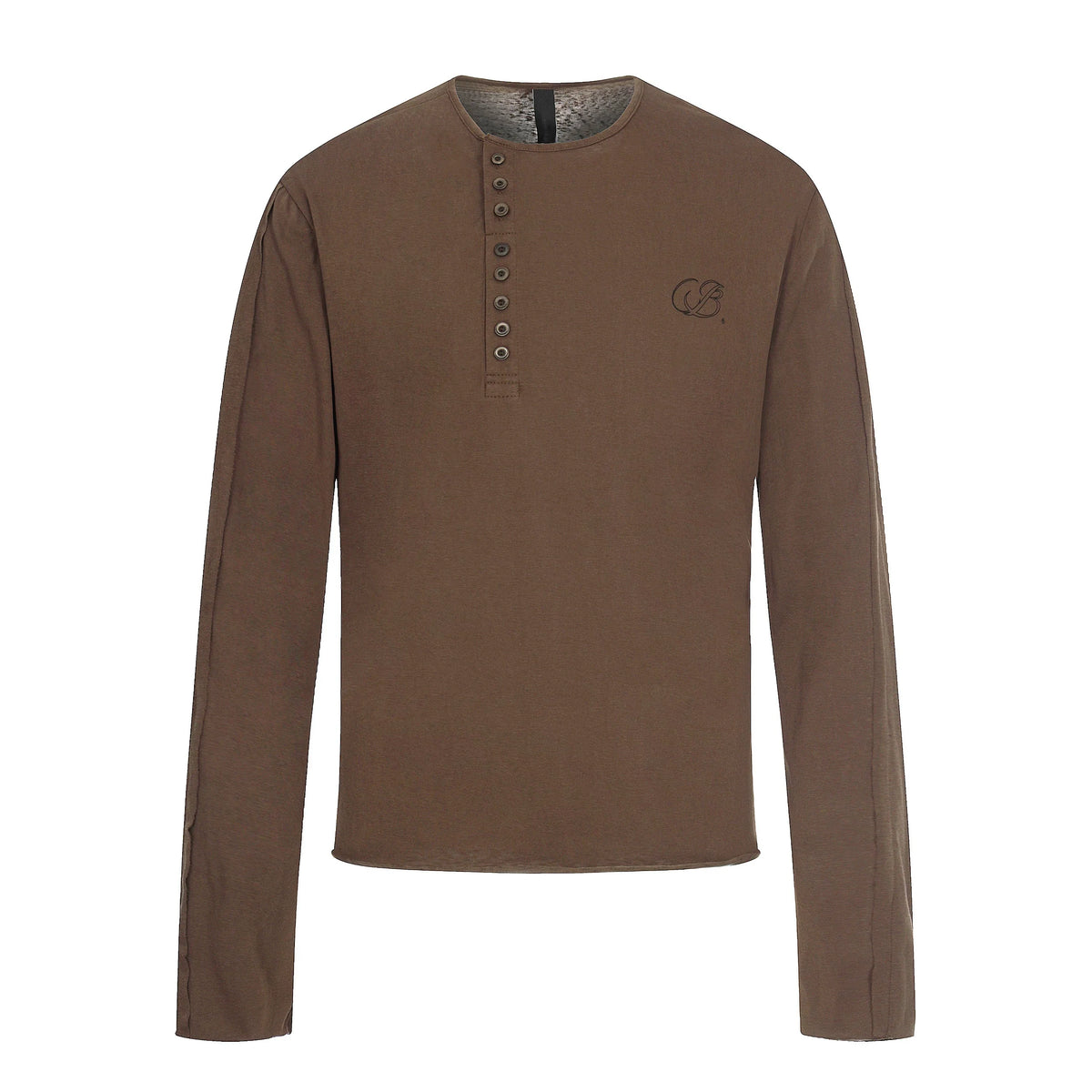 Espresso Relay Button Henley Tee - Notkicks
