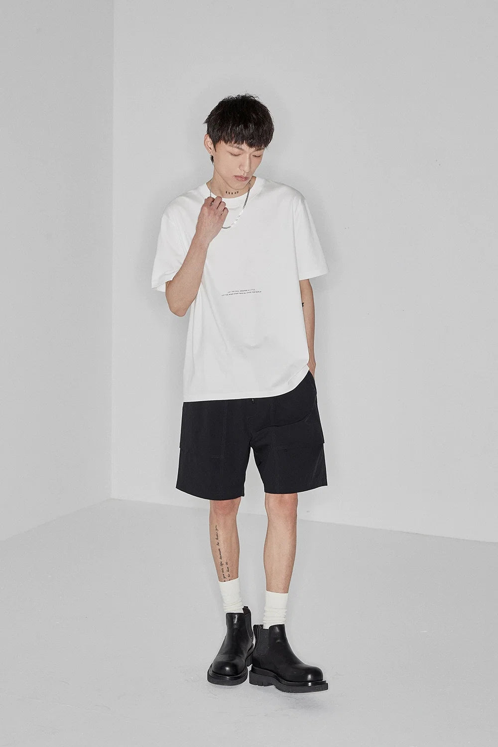 Color Block Letter Print Standard Tee - Notkicks