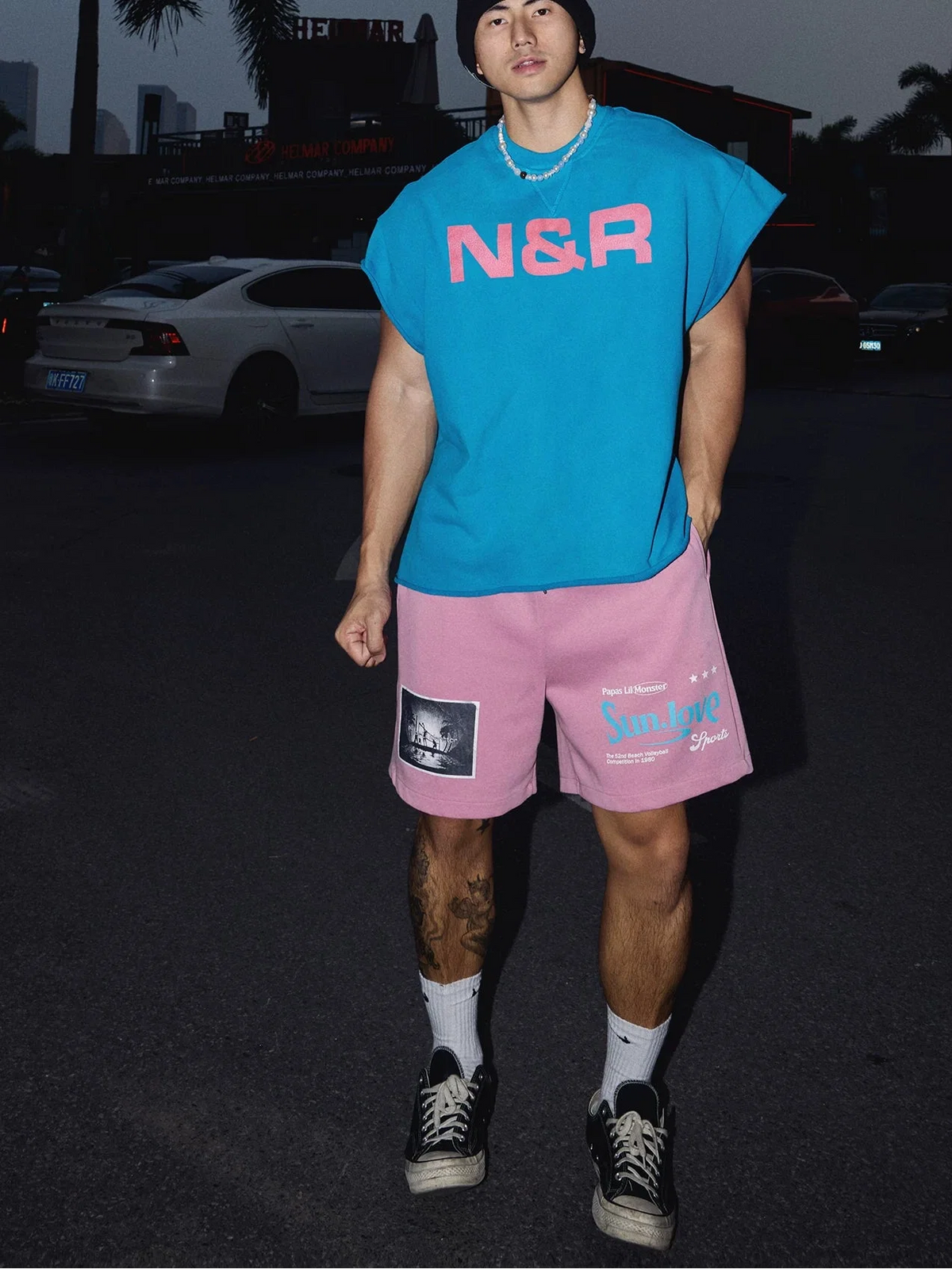 Neon Surf Oversized Muscle Tee - Notkicks