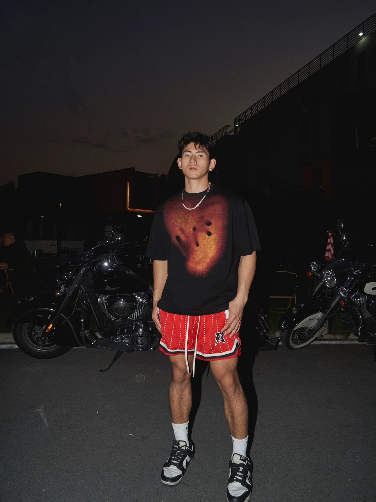 Pink Gradient White Oversized Tee - Notkicks