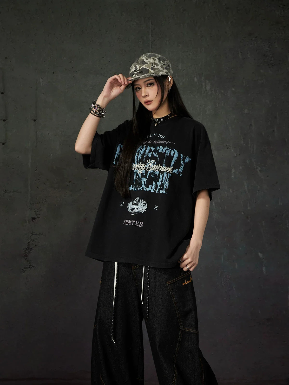 Nebula Varsity Oversize Graphic Tee - Notkicks