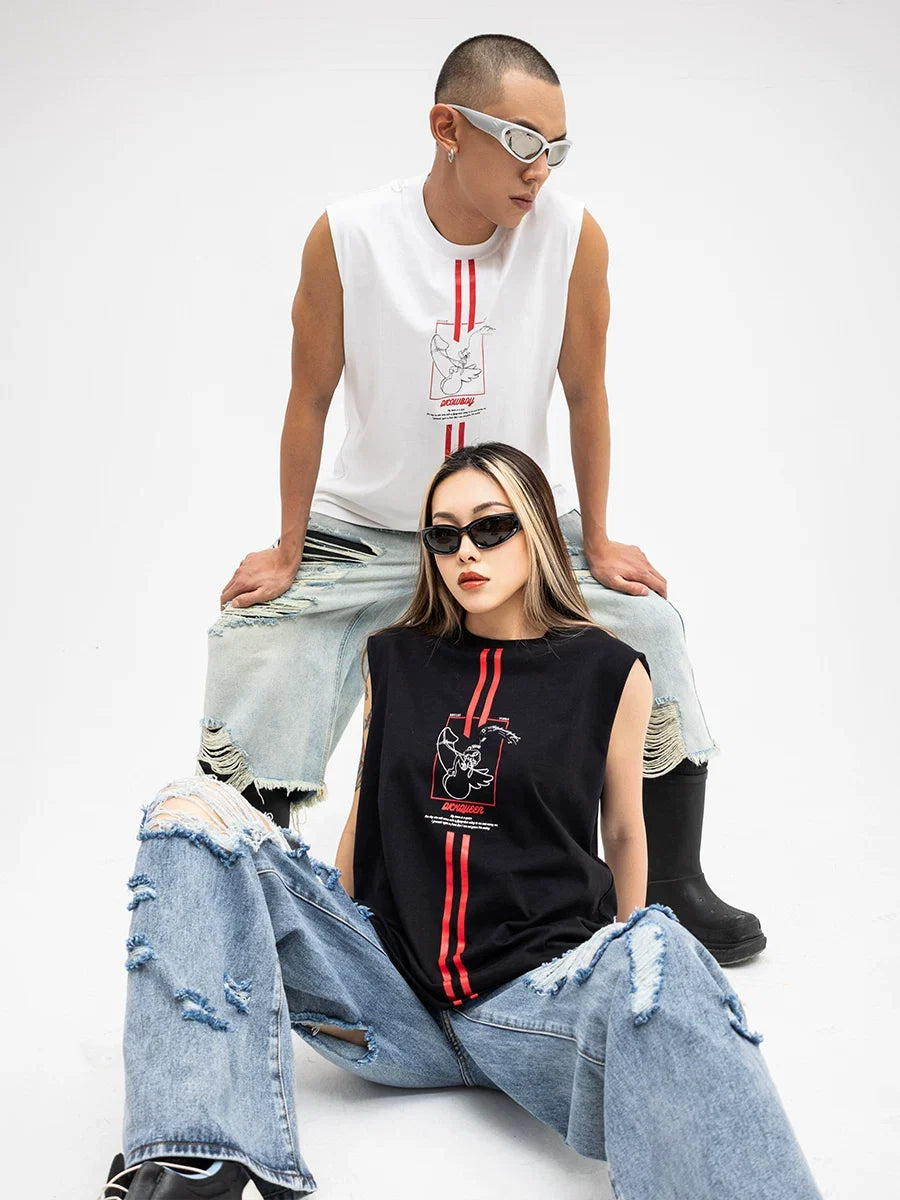Redline Cowboy Graphic Sleeveless Tee - Notkicks
