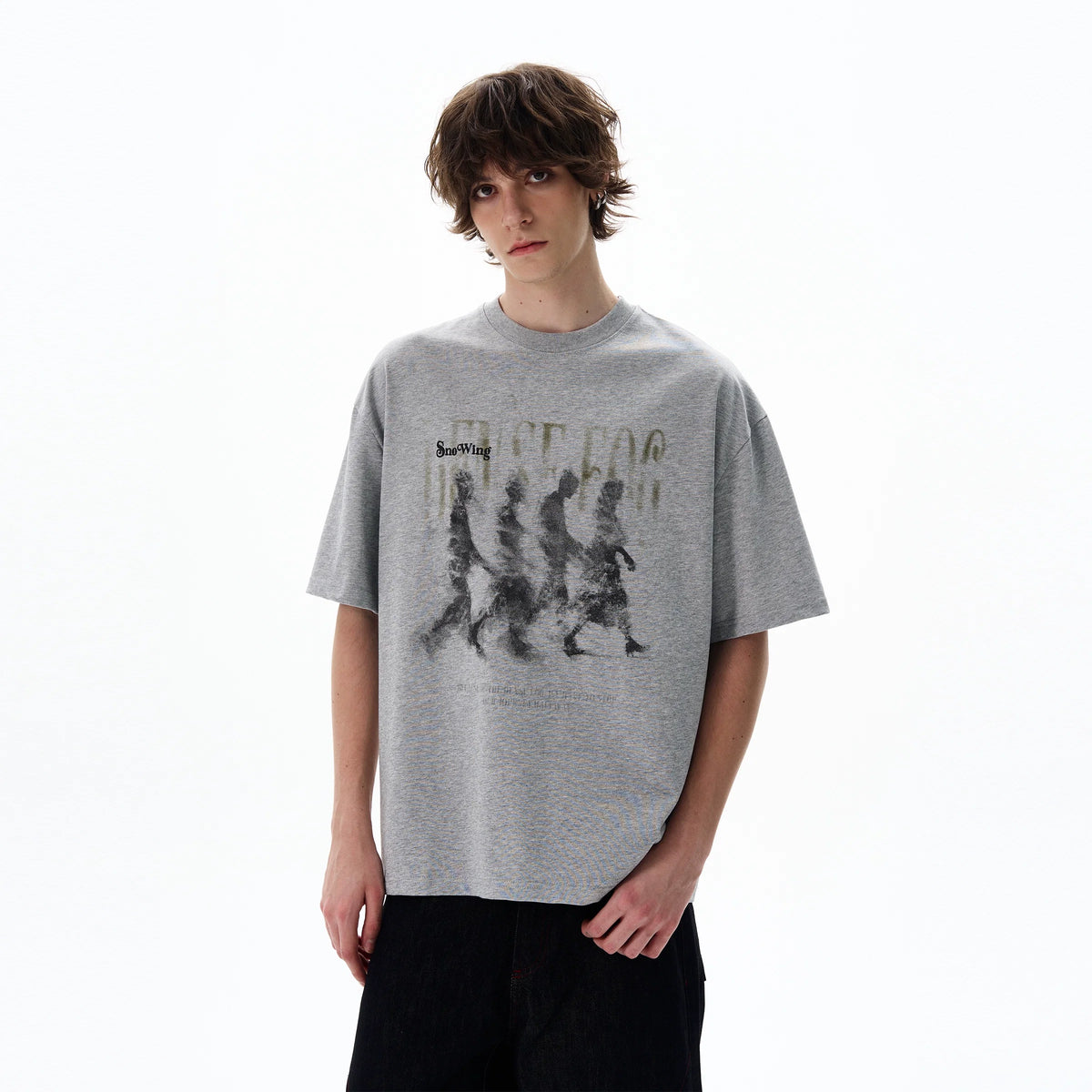 Dense Fog Graphic Oversized Tee - Notkicks