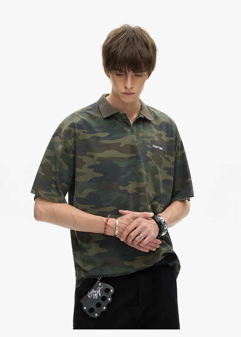 Evergreen Camo Everything Polo Tee - Notkicks