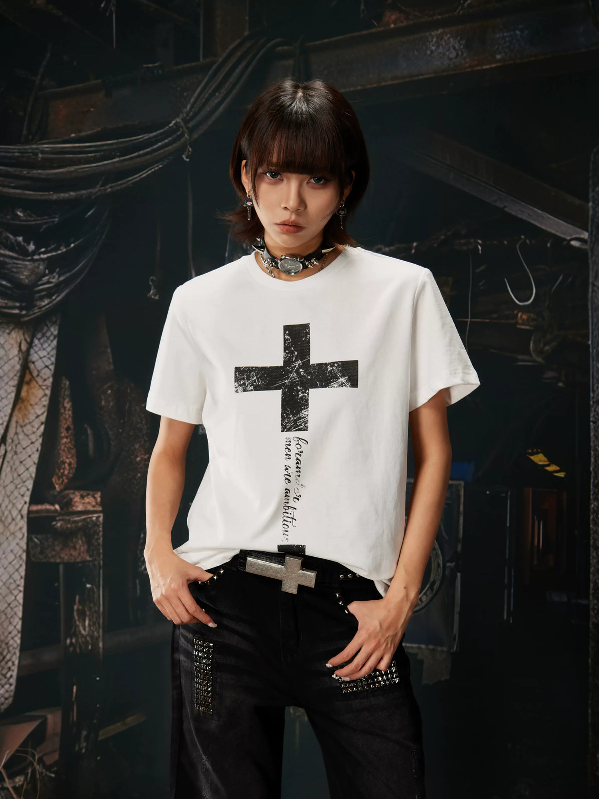 Sanctum Script Cross Graphic Tee - Notkicks