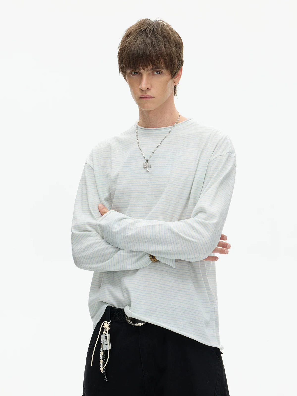 Tidal Stripe Layered Long Sleeve Tee - Notkicks