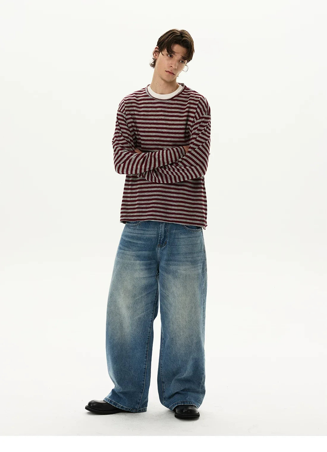 Tide Slouch Stripe Long Sleeve Tee - Notkicks