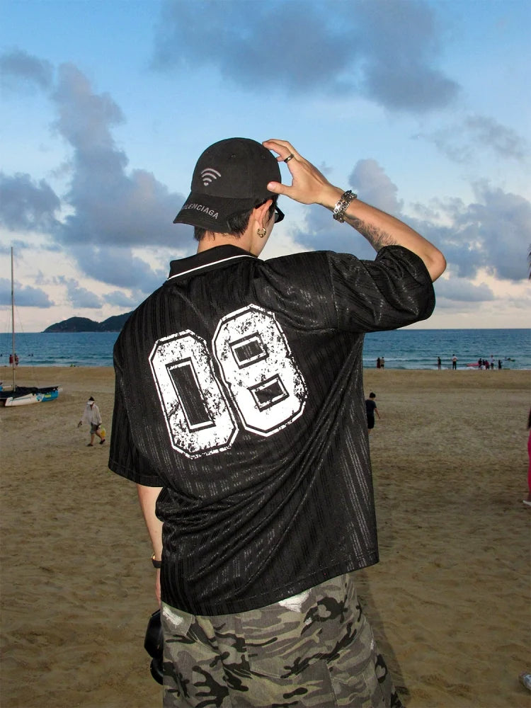 Tropic Noir Mesh Jersey Tee - Notkicks