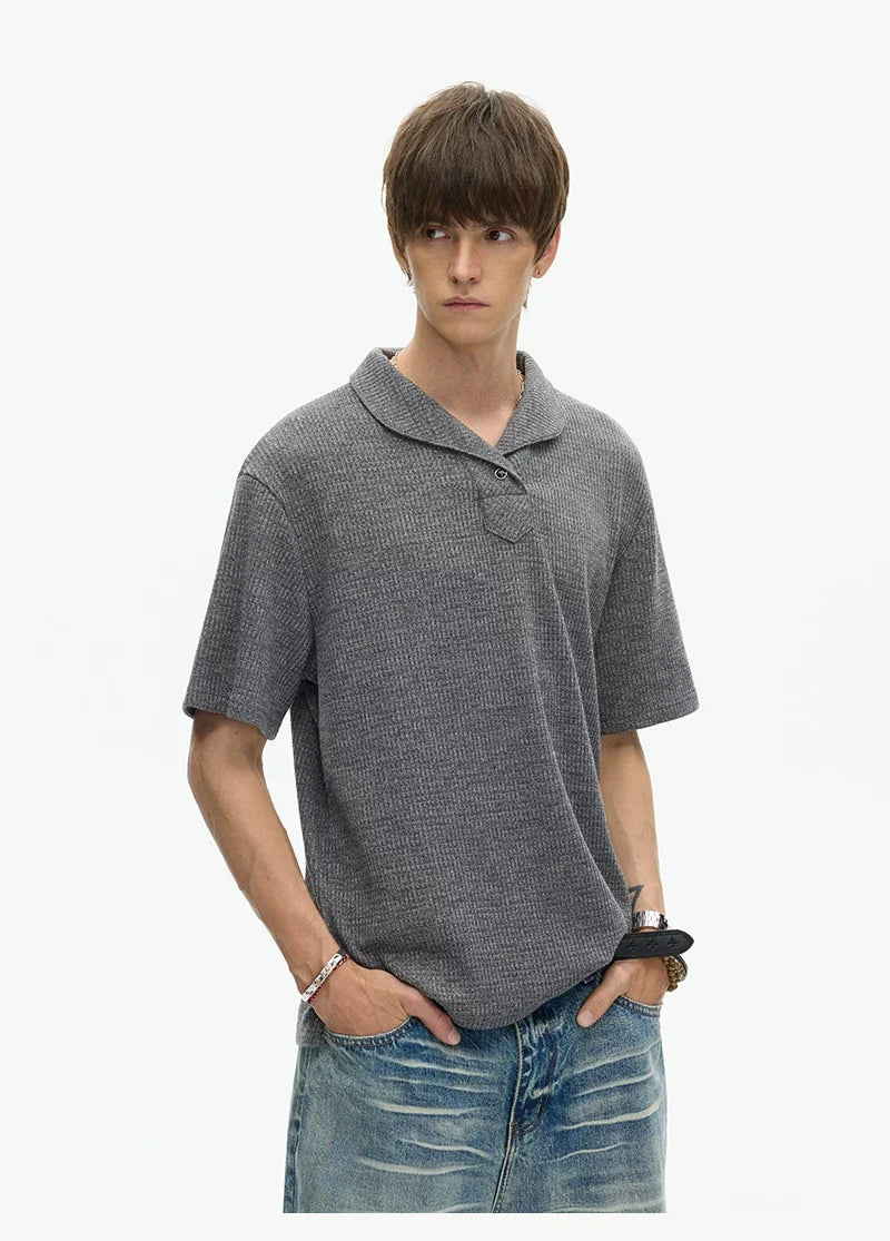 Slate Ridge Shawl Collar Knit Tee - Notkicks