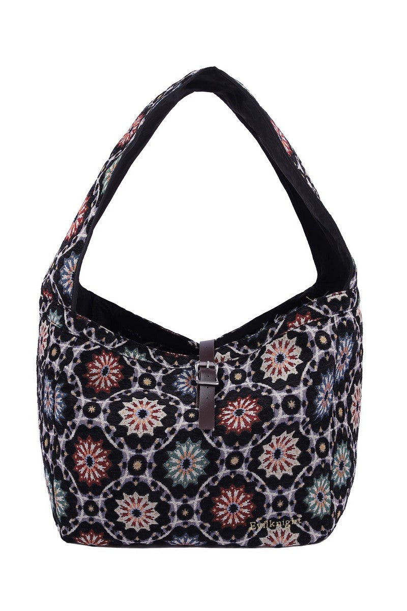Jacquard Embroidered Crossbody Bag - Notkicks