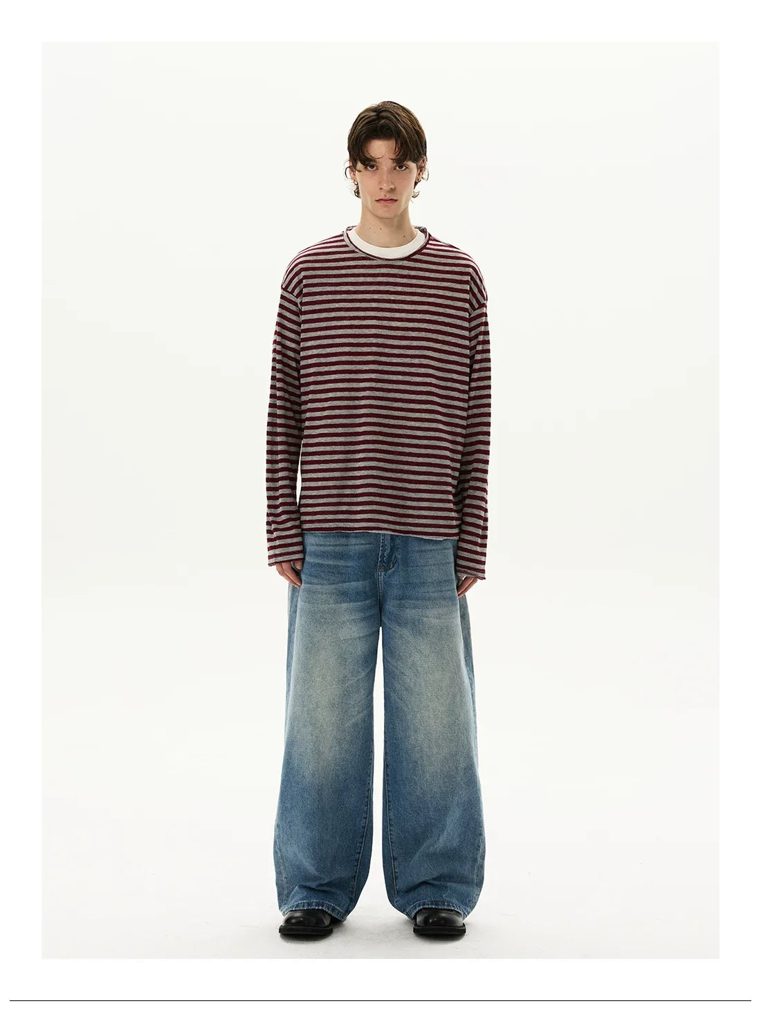 Tide Slouch Stripe Long Sleeve Tee - Notkicks