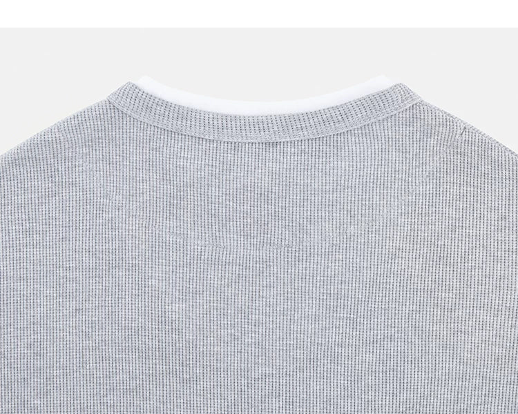 Layernotch Waffle Long Sleeve Tee - Notkicks
