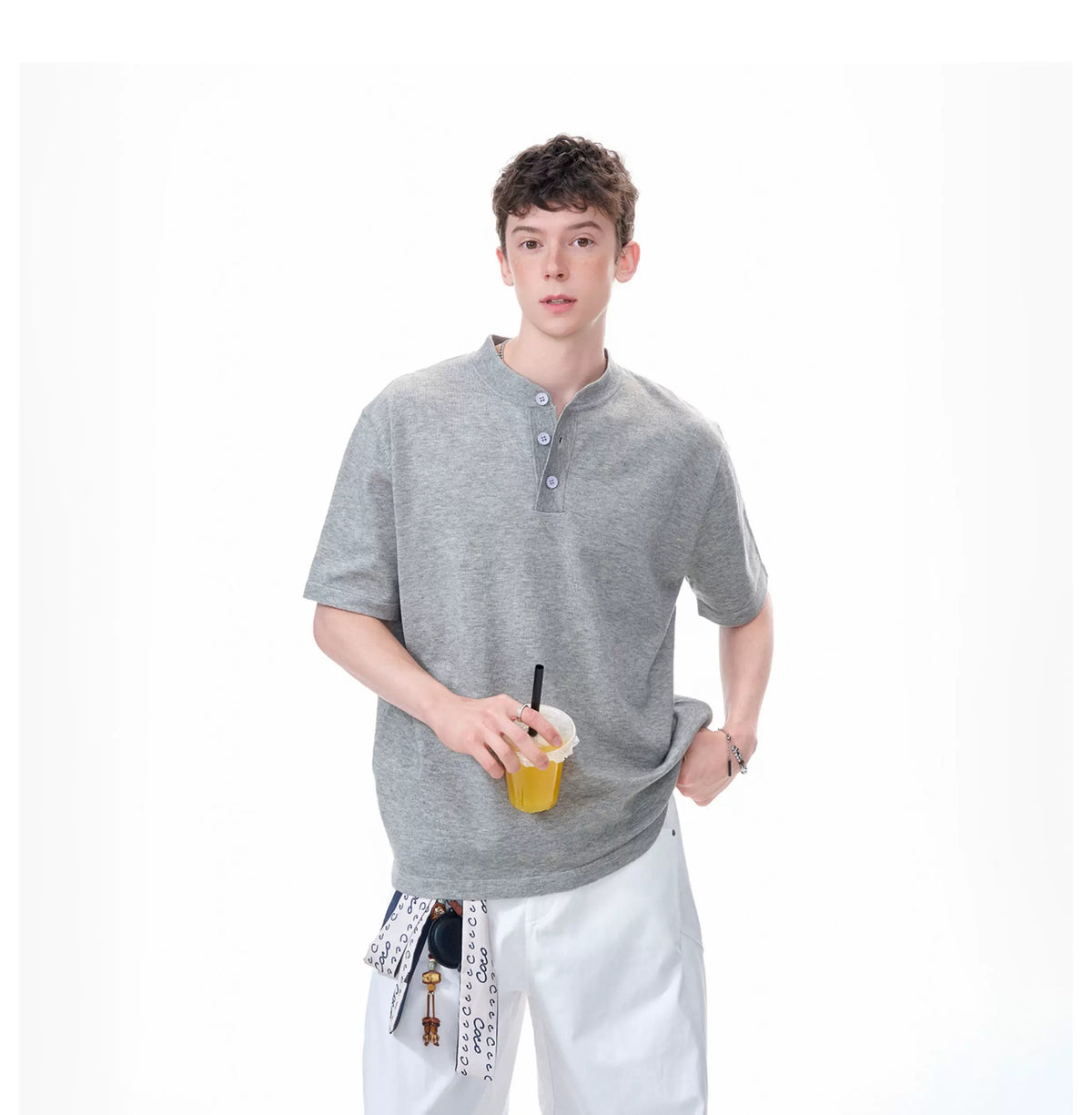 Cloudline Short-Sleeve Henley Tee - Notkicks