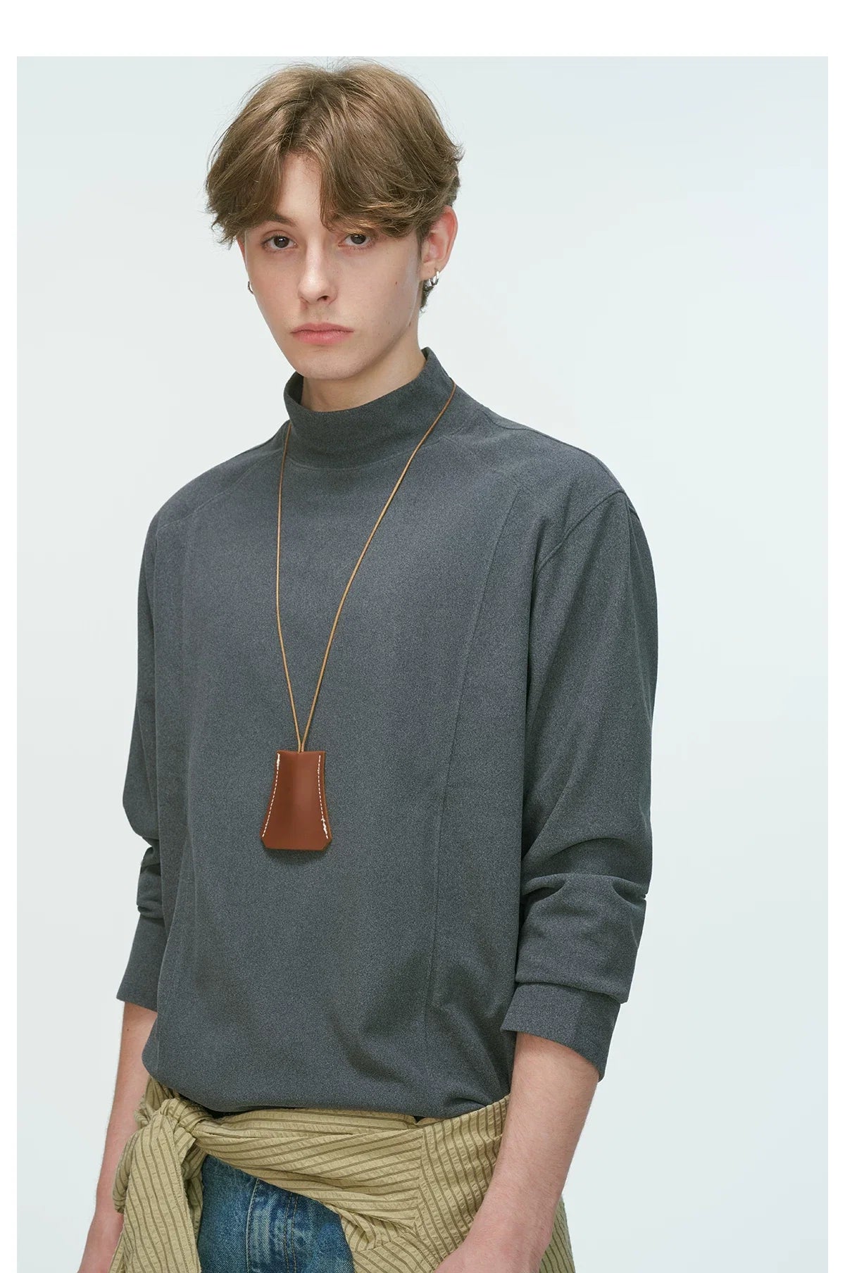 Draped Edge Mockneck Top - Notkicks