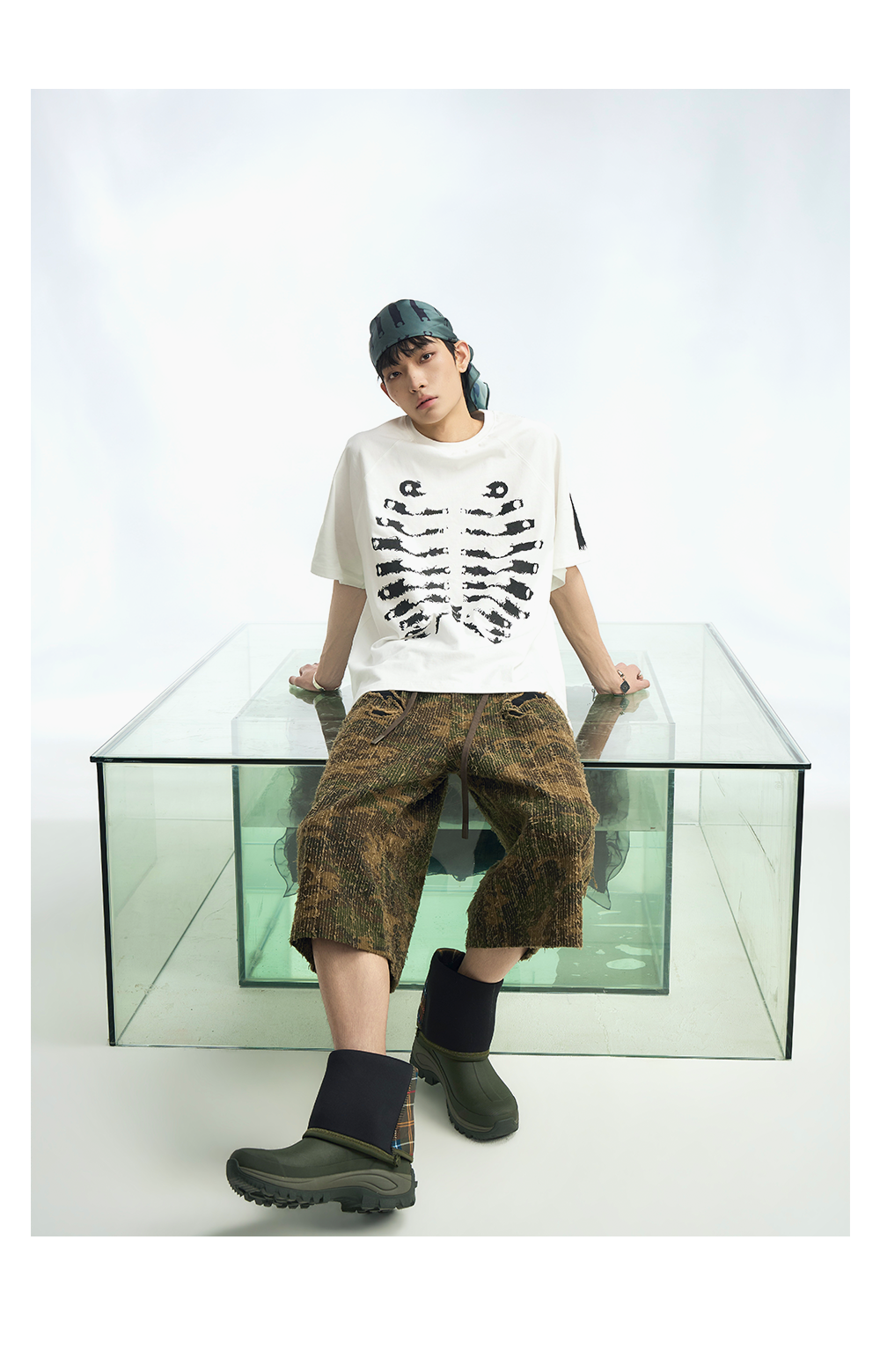 Skeleton Graphic Oversized Raglan T-Shirt - Notkicks