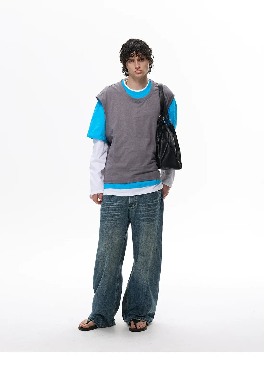 Two-Tone Stack Layer Tee Top - Notkicks