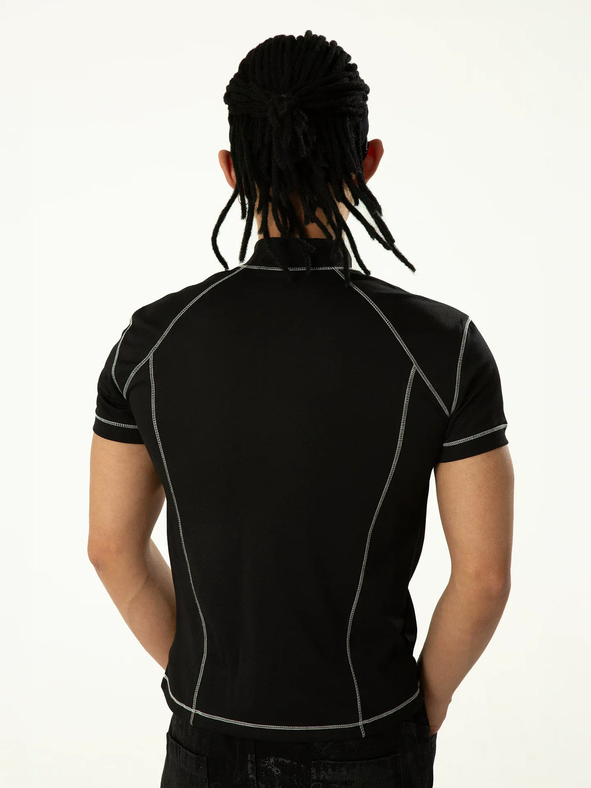 Circuit Line Contrast Zip Tech Tee - Notkicks