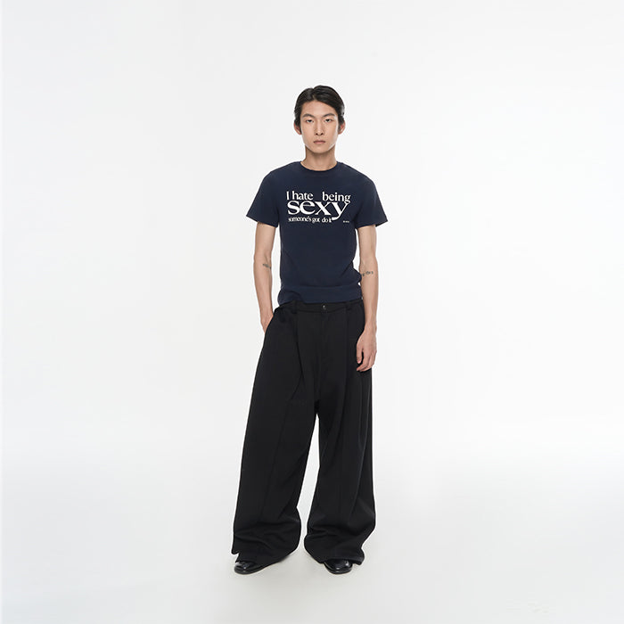 Letter-Print Short-Sleeve T-Shirt - Notkicks