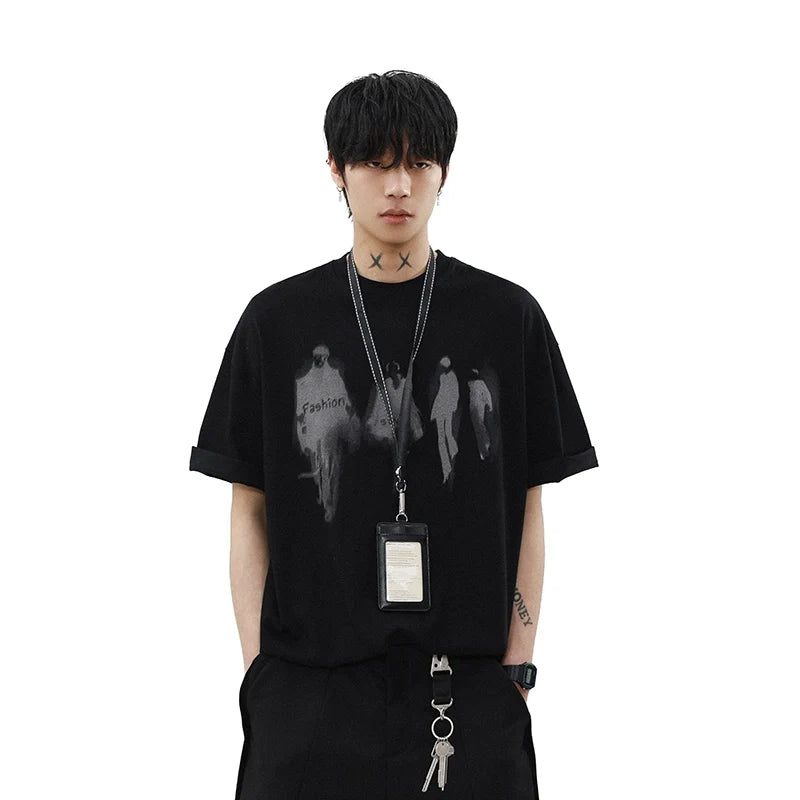Runway Shadows Oversized Graphic Tee - Notkicks