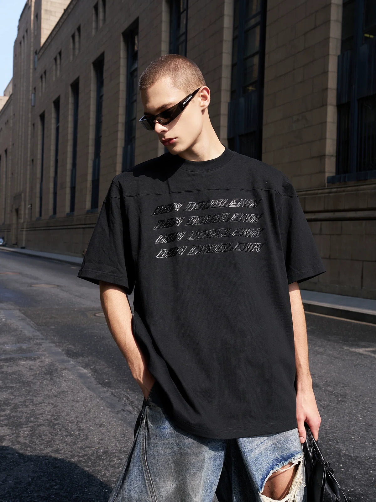 ShadowScript Embossed Street Tee - Notkicks