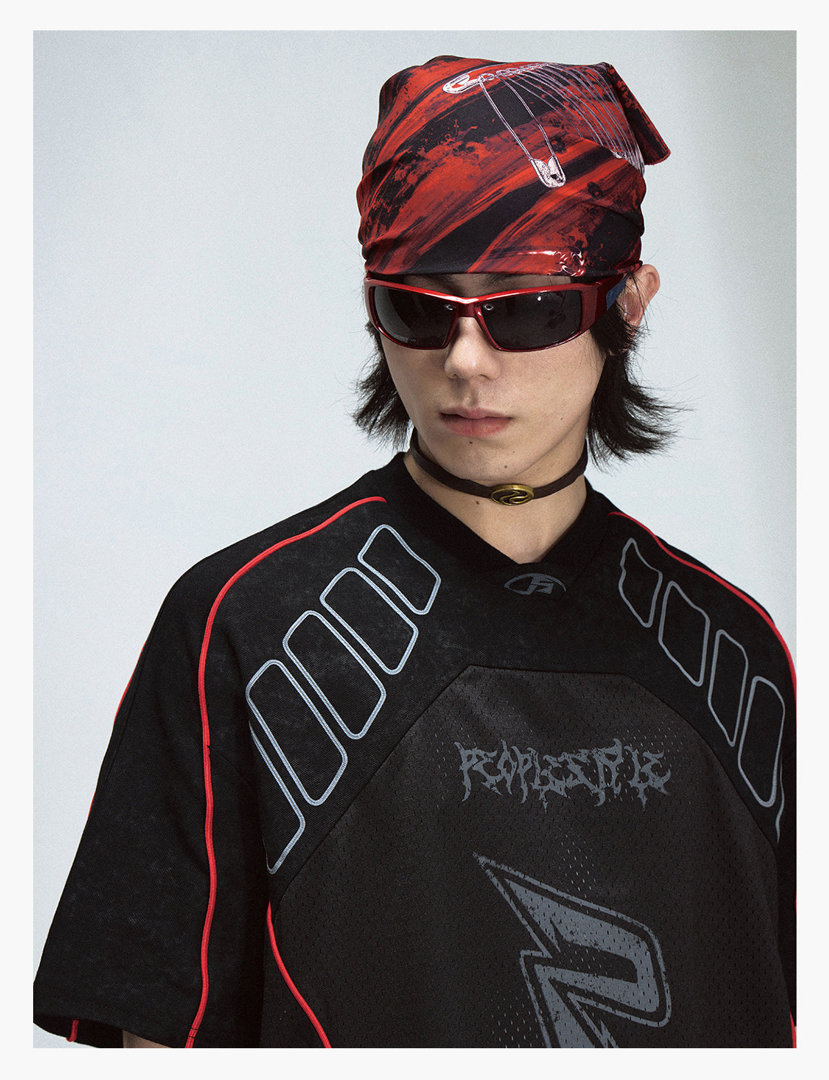 Mesh Logo Oversized Jersey T-Shirt - Notkicks