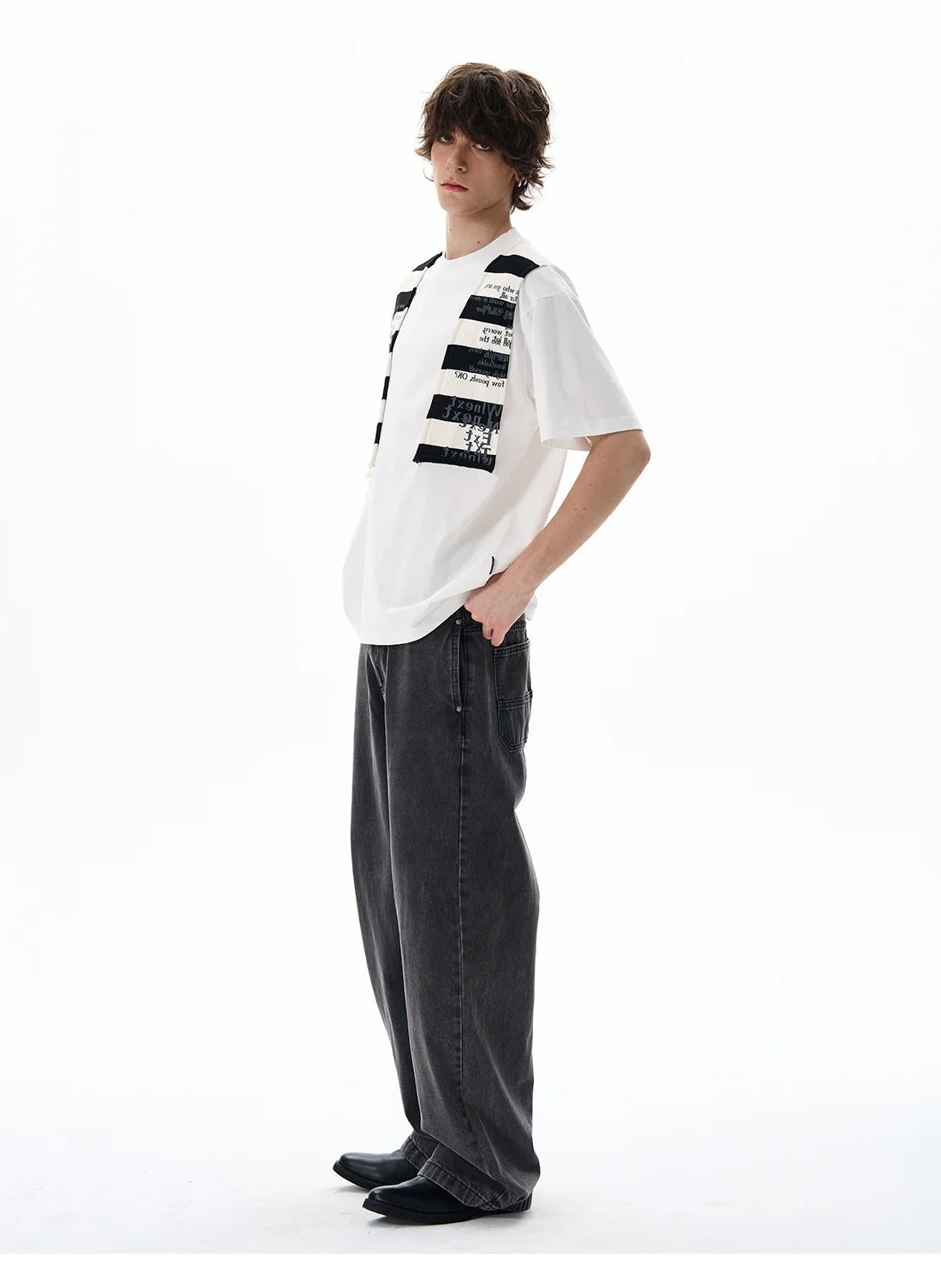 Graphic Stripe Patchwork Tee - Notkicks
