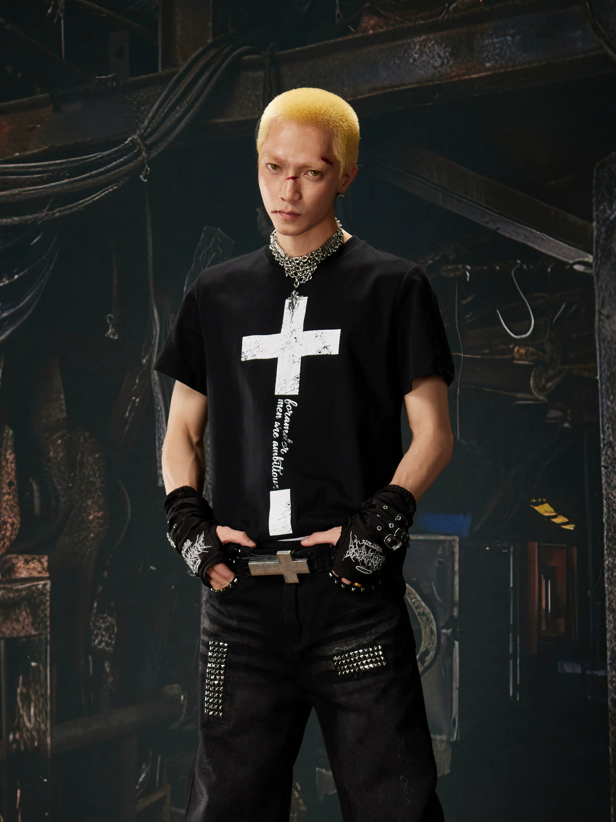 Sanctum Script Cross Graphic Tee - Notkicks