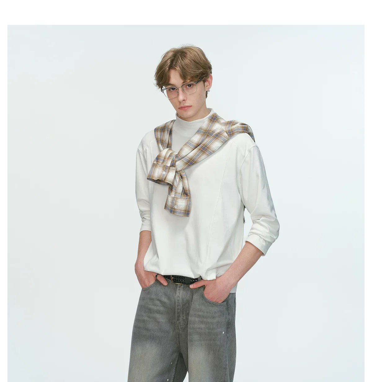 Draped Edge Mockneck Top - Notkicks