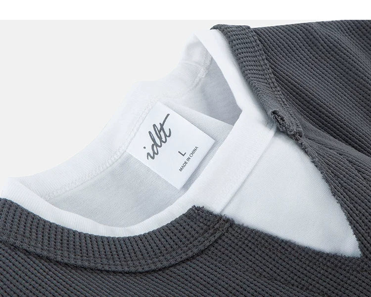Layernotch Waffle Long Sleeve Tee - Notkicks