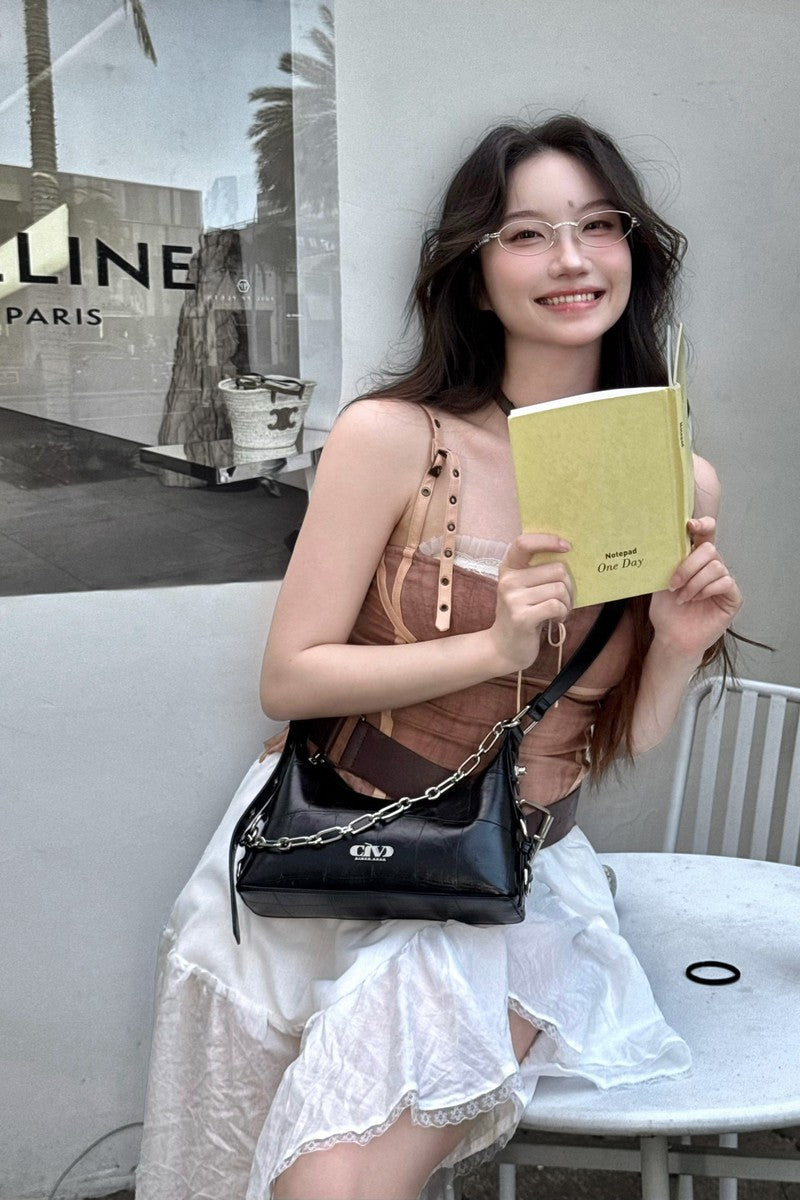 Stone Texture Chain Bag - Notkicks