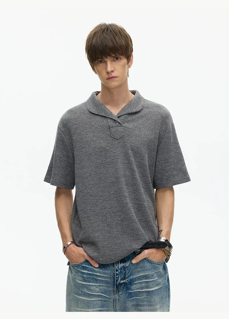 Slate Ridge Shawl Collar Knit Tee - Notkicks
