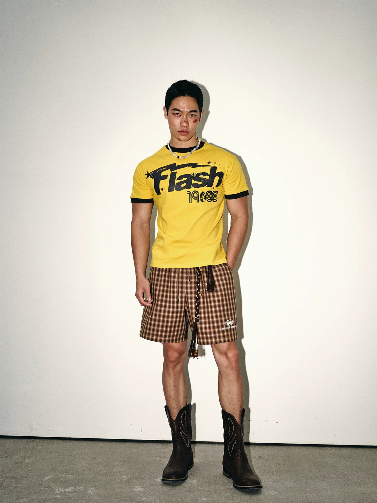 Flash 1988 Yellow Ringer Graphic Tee - Notkicks