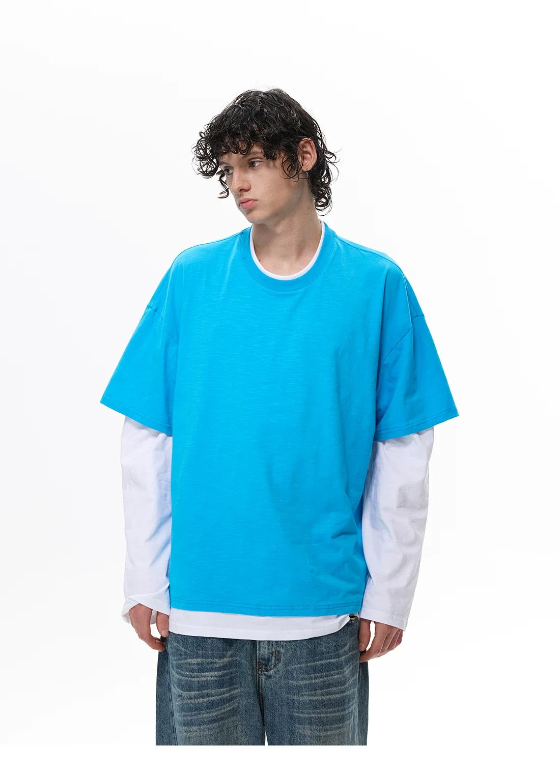 Two-Tone Stack Layer Tee Top - Notkicks