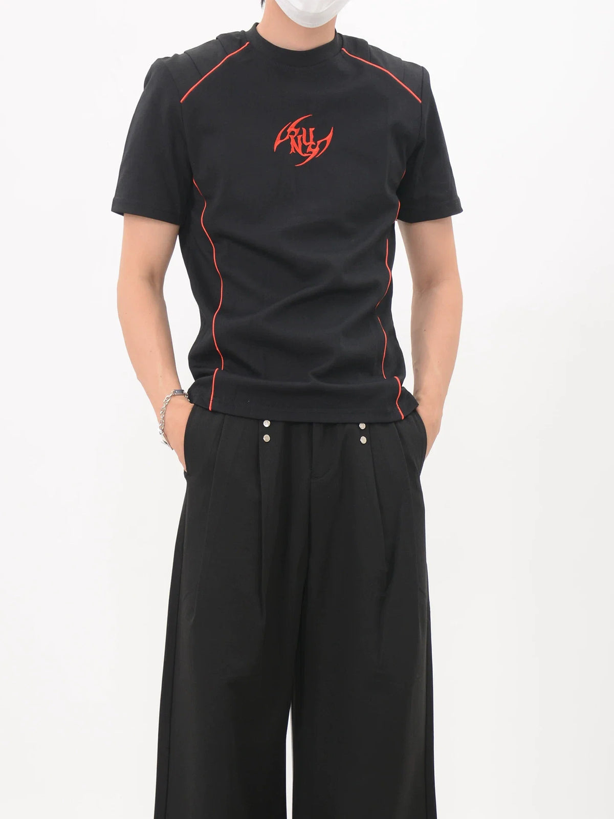 Crimson Circuit Fitted Tee - Notkicks