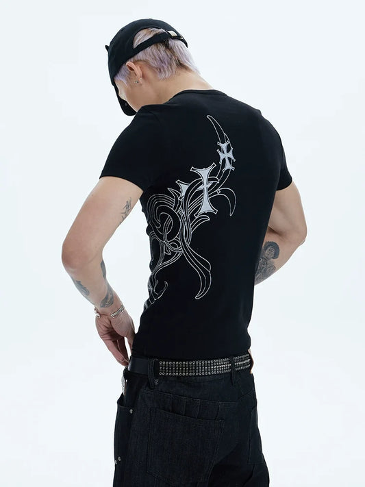 Tattoo Graphic Fitted T-Shirt - Notkicks
