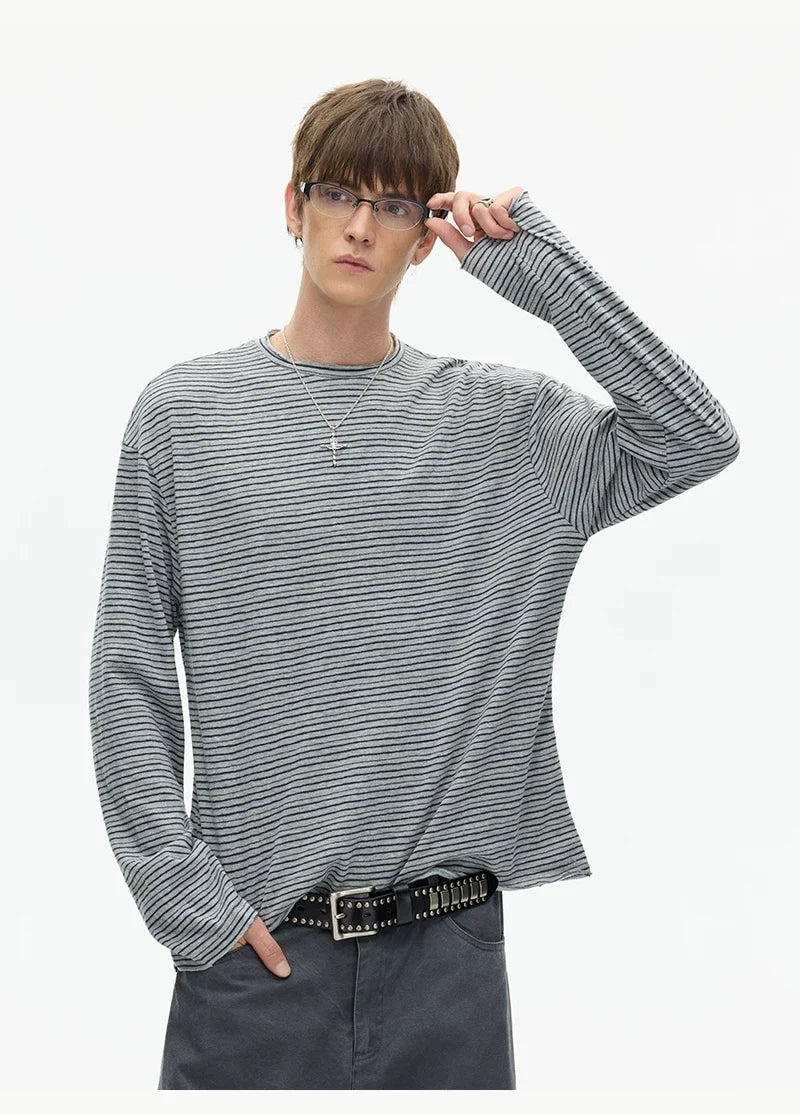 Tidal Stripe Layered Long Sleeve Tee - Notkicks