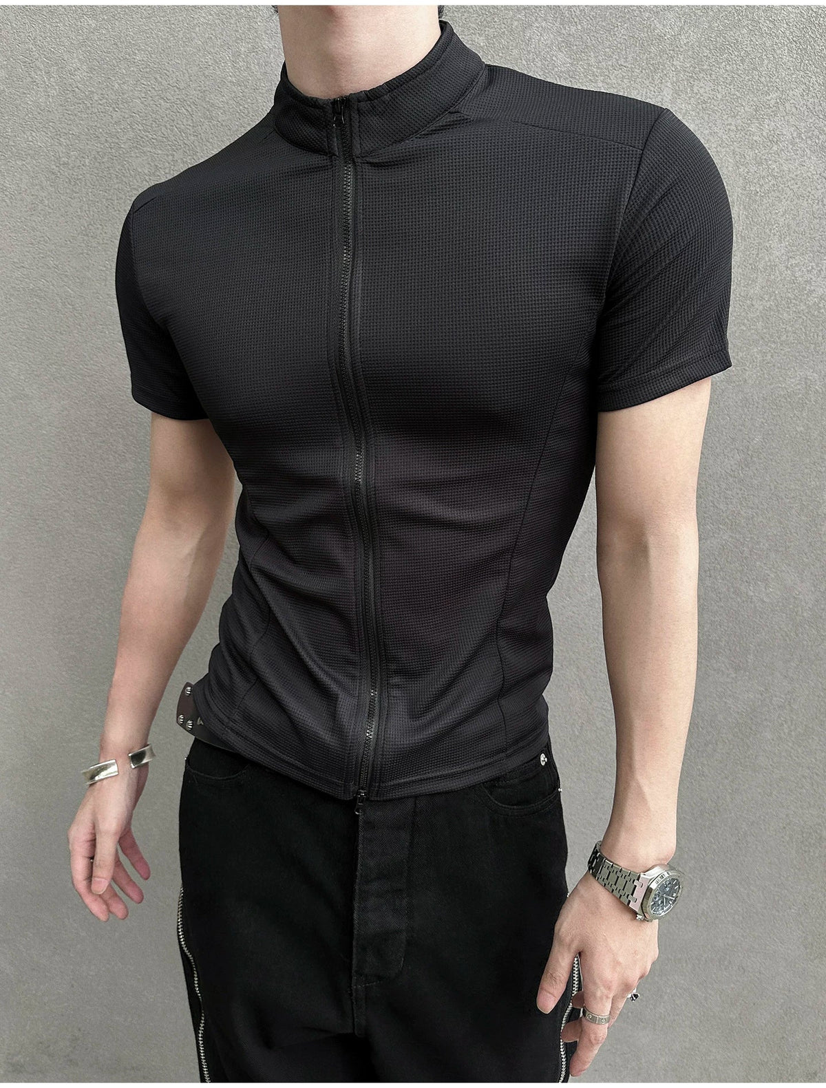 Frostgrid Sculpt Zip Mock Tee - Notkicks