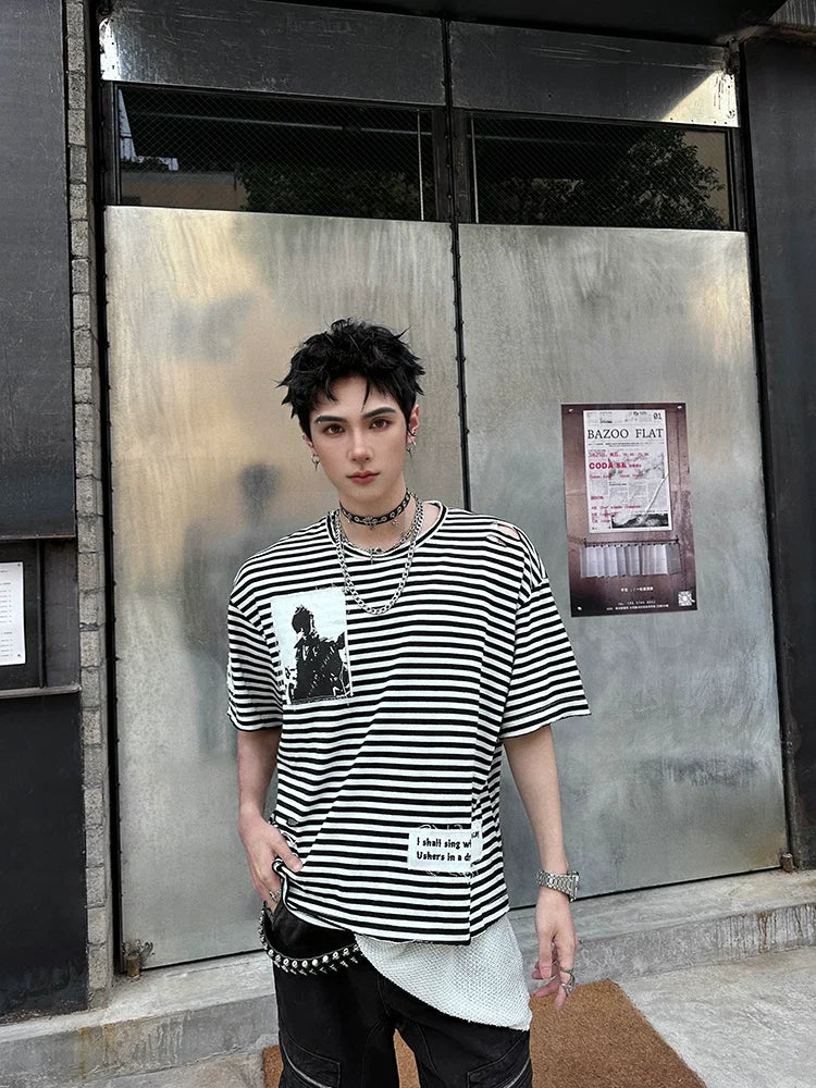 Razor Hymn Striped Relic Tee - Notkicks