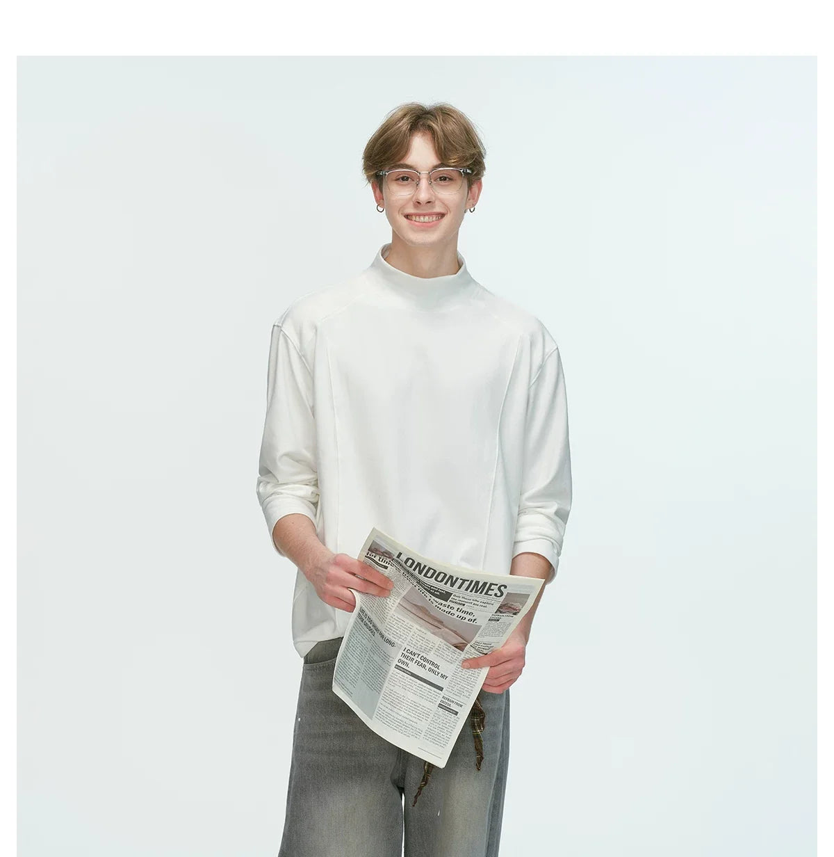Draped Edge Mockneck Top - Notkicks