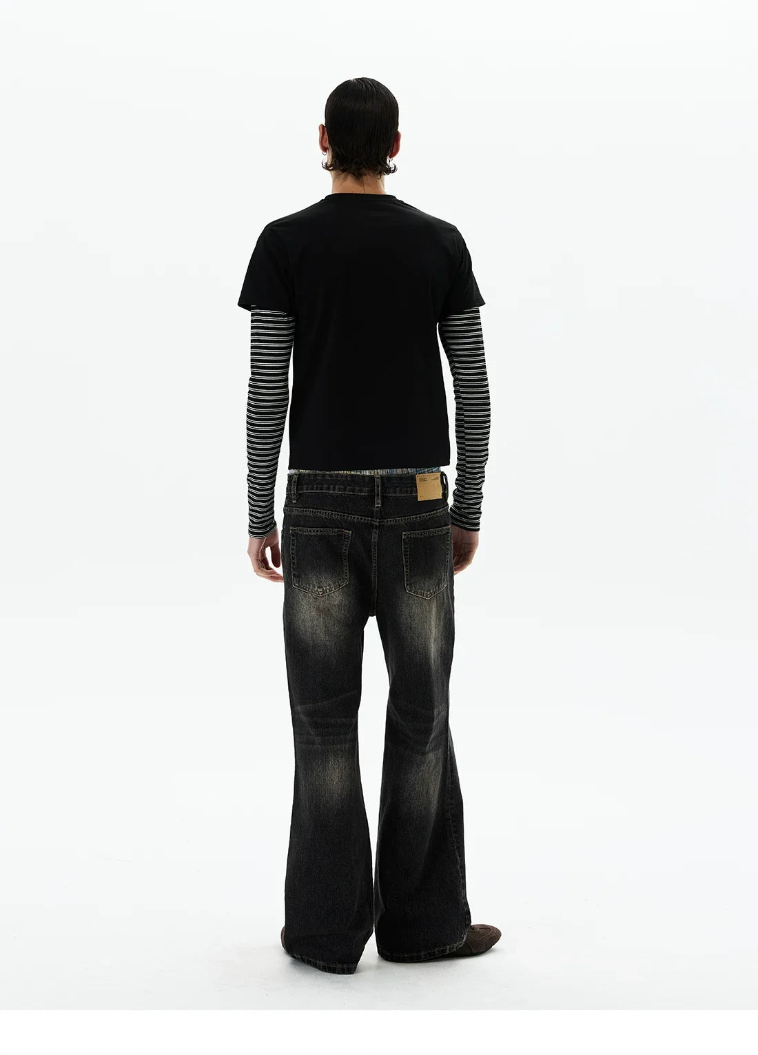 Shadow Stripe Layered Long Sleeve Tee - Notkicks