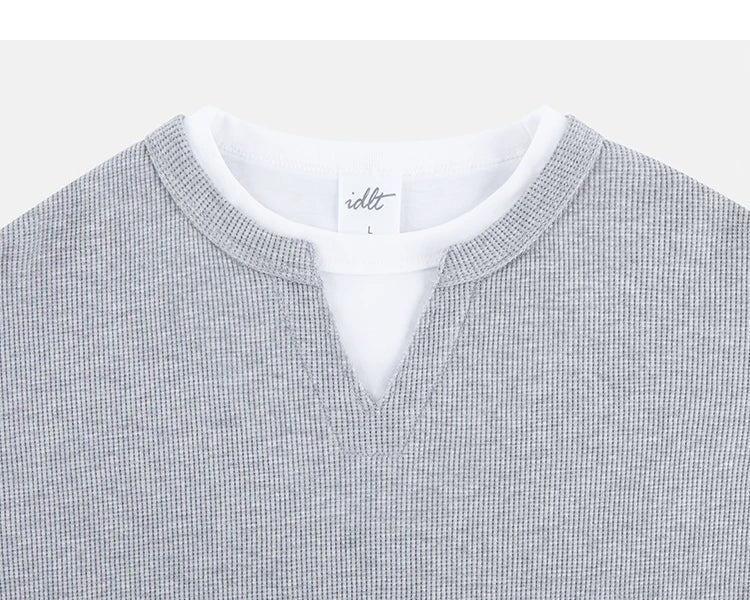 Layernotch Waffle Long Sleeve Tee - Notkicks