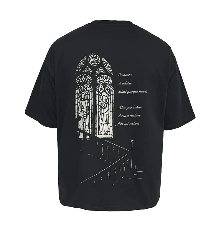 Gothic Doorway Illustration Graphic Tee - Notkicks