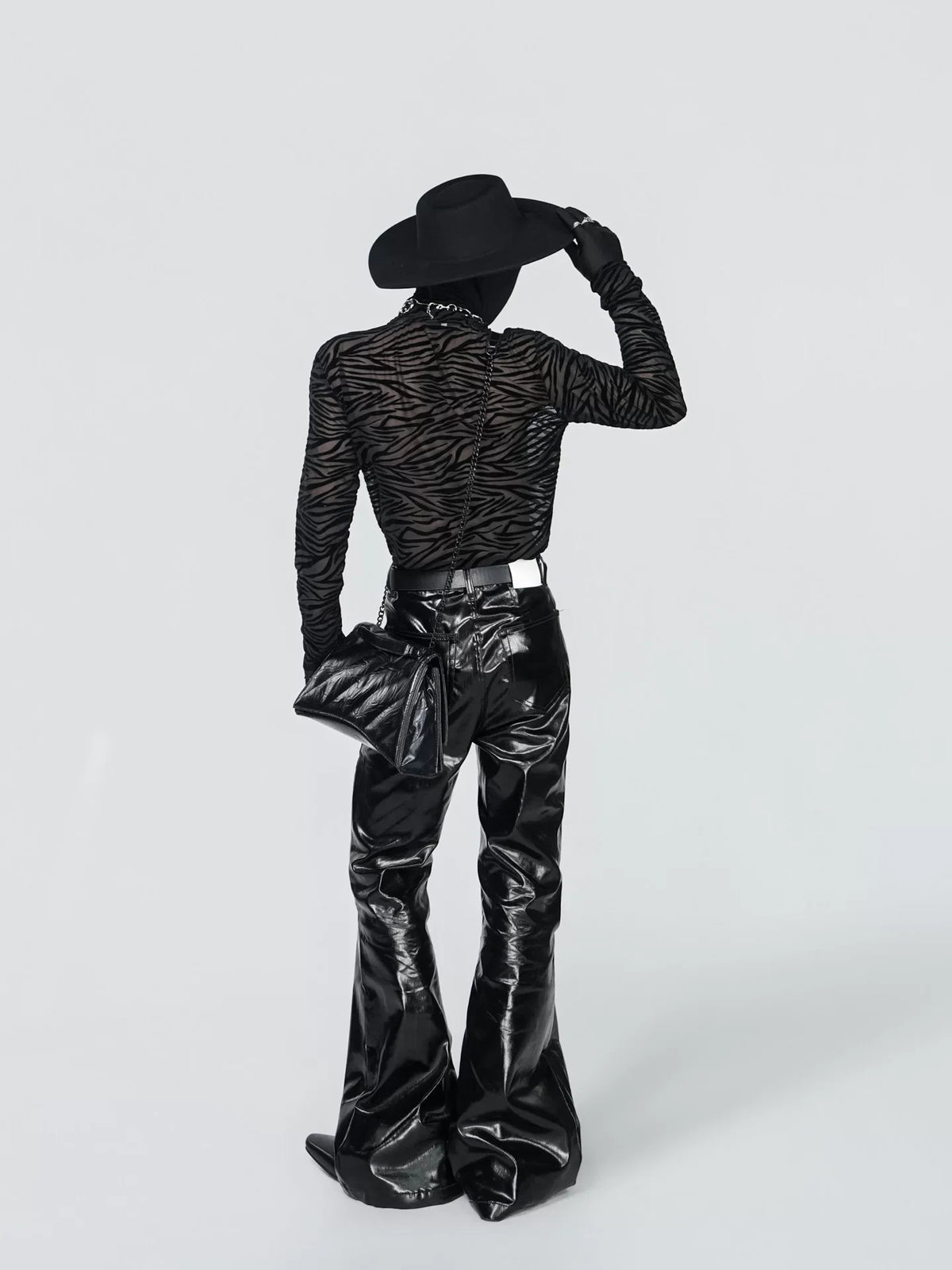 Nocturne Static Sheer Zebra Turtleneck - Notkicks