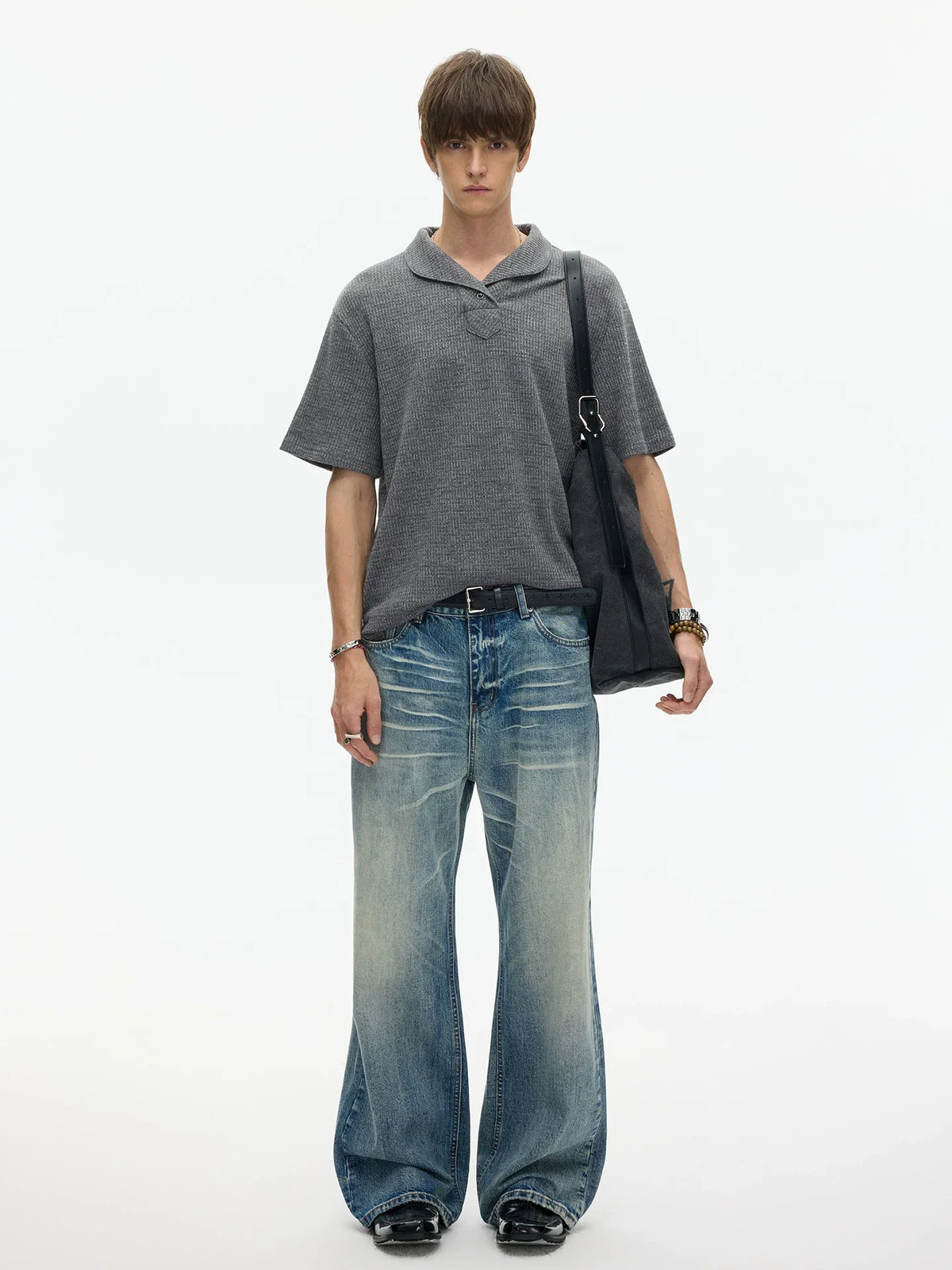 Slate Ridge Shawl Collar Knit Tee - Notkicks