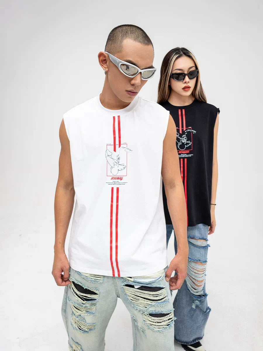 Redline Cowboy Graphic Sleeveless Tee - Notkicks
