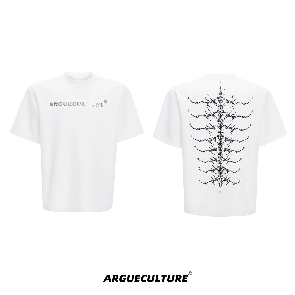 Spine Crystal Grey Graphic Tee - Notkicks