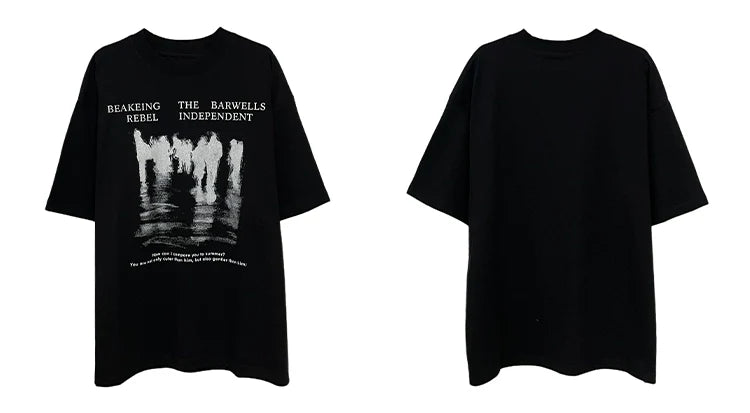 Oversized Crowd Graphic T-Shirt - Notkicks
