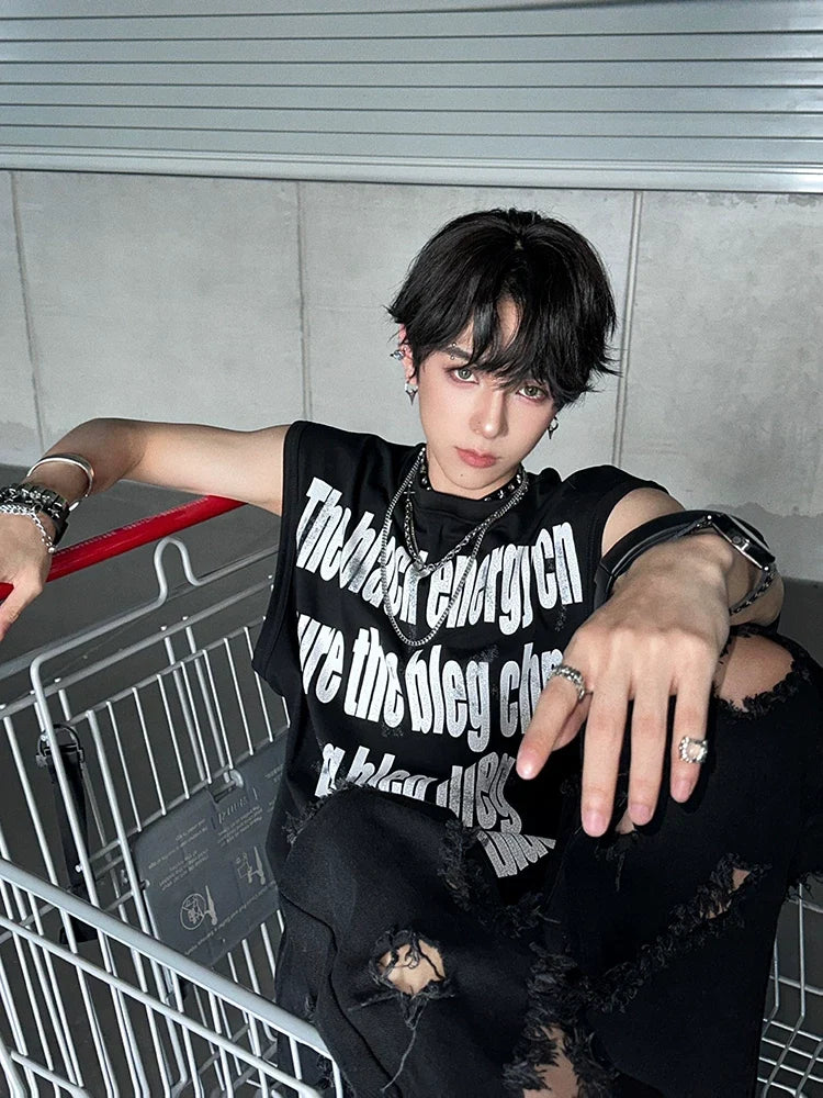 Black Energy Oversized Statement Tee - Notkicks