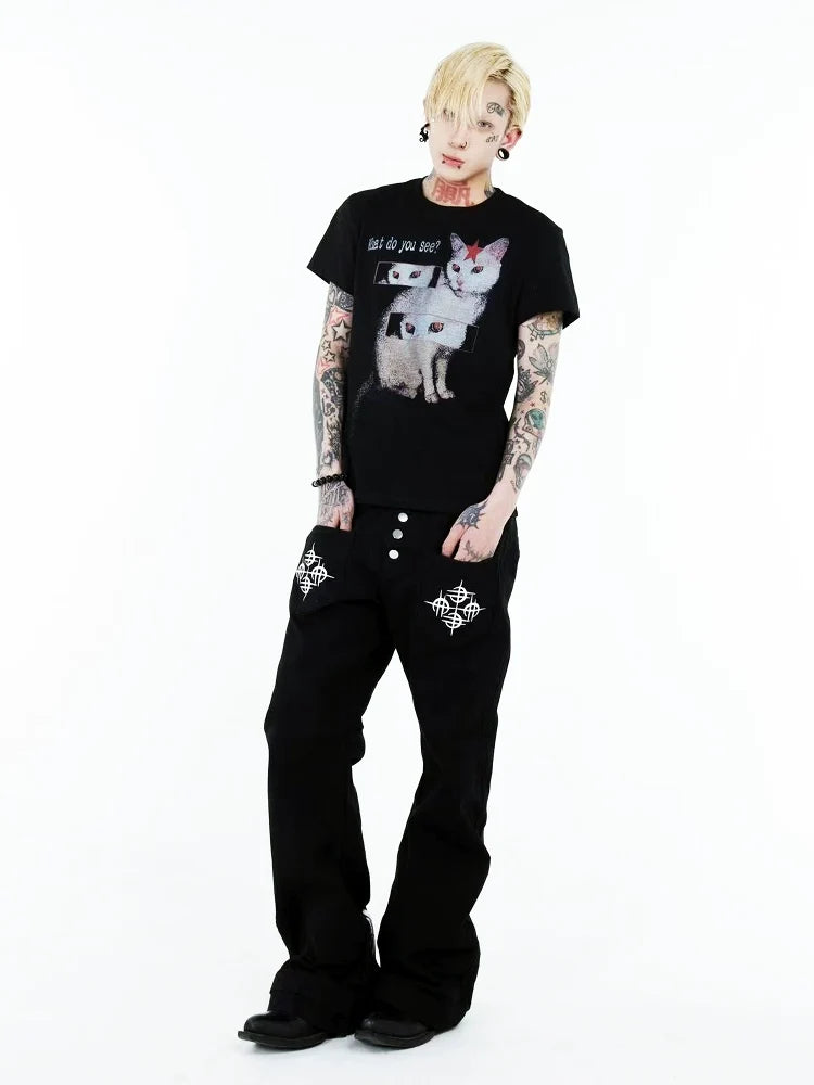 Crimson Stargaze Catvision Tee - Notkicks