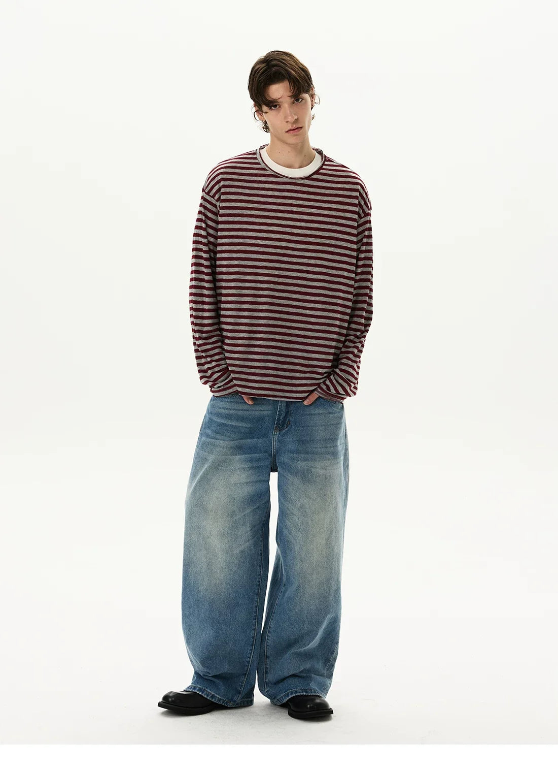 Tide Slouch Stripe Long Sleeve Tee - Notkicks